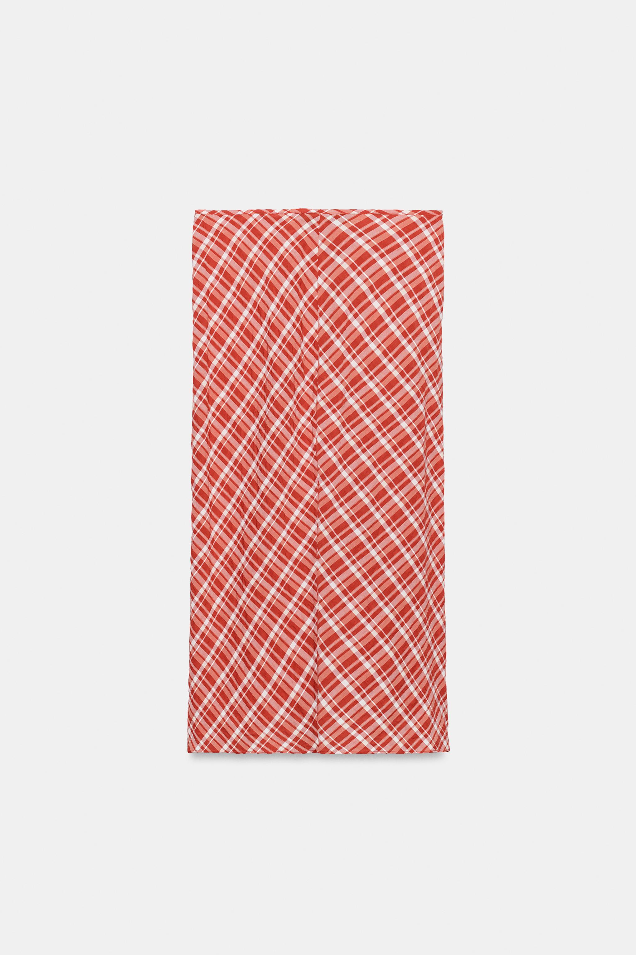 ZW COLLECTION PLAID MIDI SKIRT